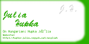 julia hupka business card